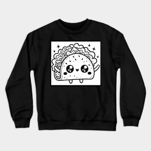 Happy Taco With Waving Arms Crewneck Sweatshirt